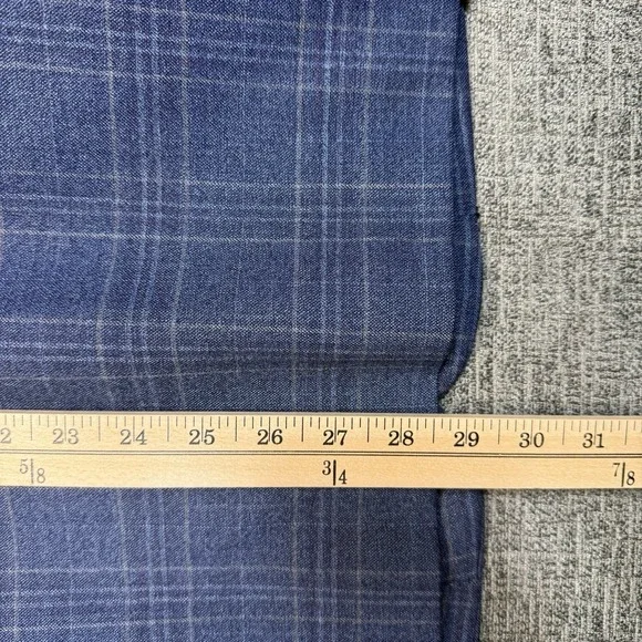 Pronto Uomo Platinum Sport Coat Blazer Men 42 Short Blue Plaid Wool Double Vent - Picture 11 of 11